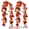 2/3pcs Artificial Maple Leaf Fall Garland Autumn Leaves Hanging Vines Thanksgiving Halloween Wedding Home Decorations 5.7Ft Each