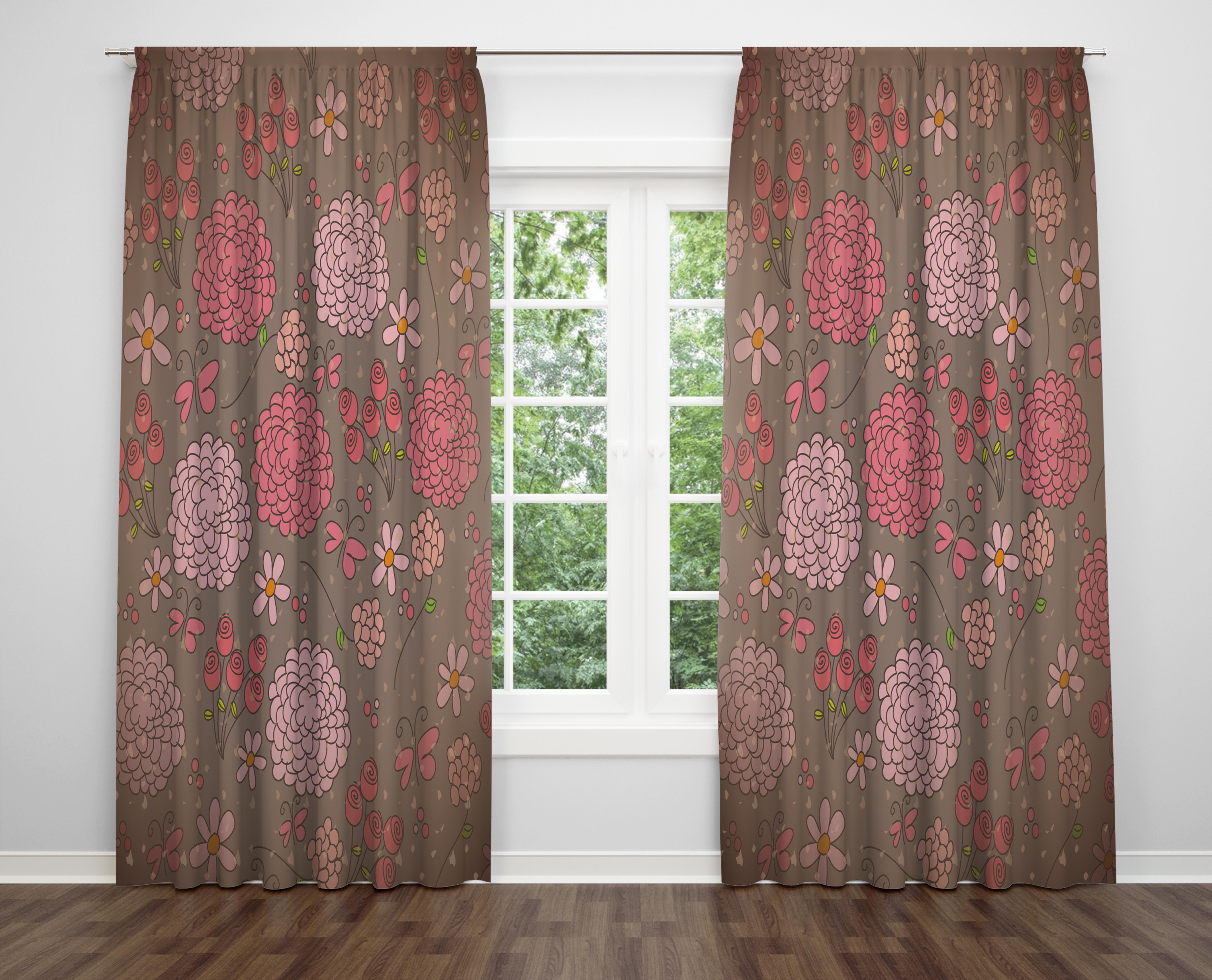 

Декоративний дизайн, високоякісна бавовняна тканина, ви можете вибрати одну або подвійну фіранку з крила 1 piece різнокольоровий