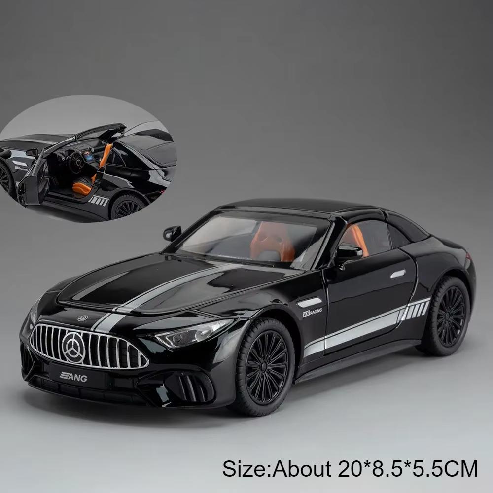 1:22 300SL SL63 Model Toy Super Car Light Sound Pull Back Doors Opened Shock Absorption Sports Cars Models Ornaments Gifts