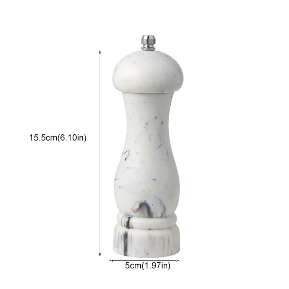 2pcs 6 Inch Salt Pepper Mill Manual Spices Bottle Marbled Salt Pepper Grinder  Restaurant