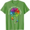 Rainbow Sunflower Be Kind Autism Awareness Graphic Tee Casual Cotton T-Shirt Unisex