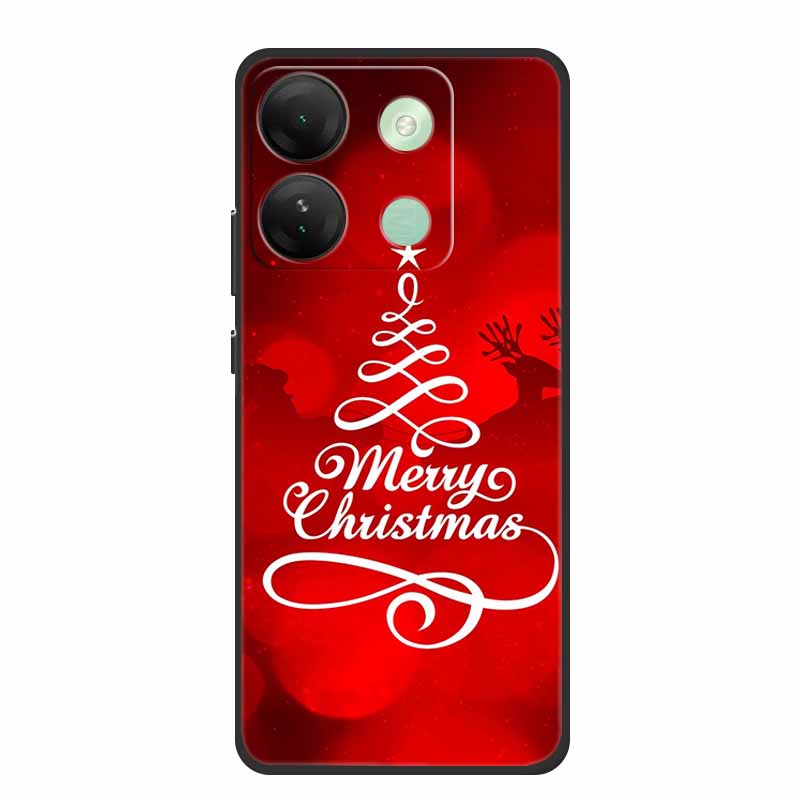 For Infinix Smart 7 HD Christmas Soft Case Silicone TPU Back Cover Phone Cases For Infinix Smart7 Plus X6516 Xmas New Etui Shell