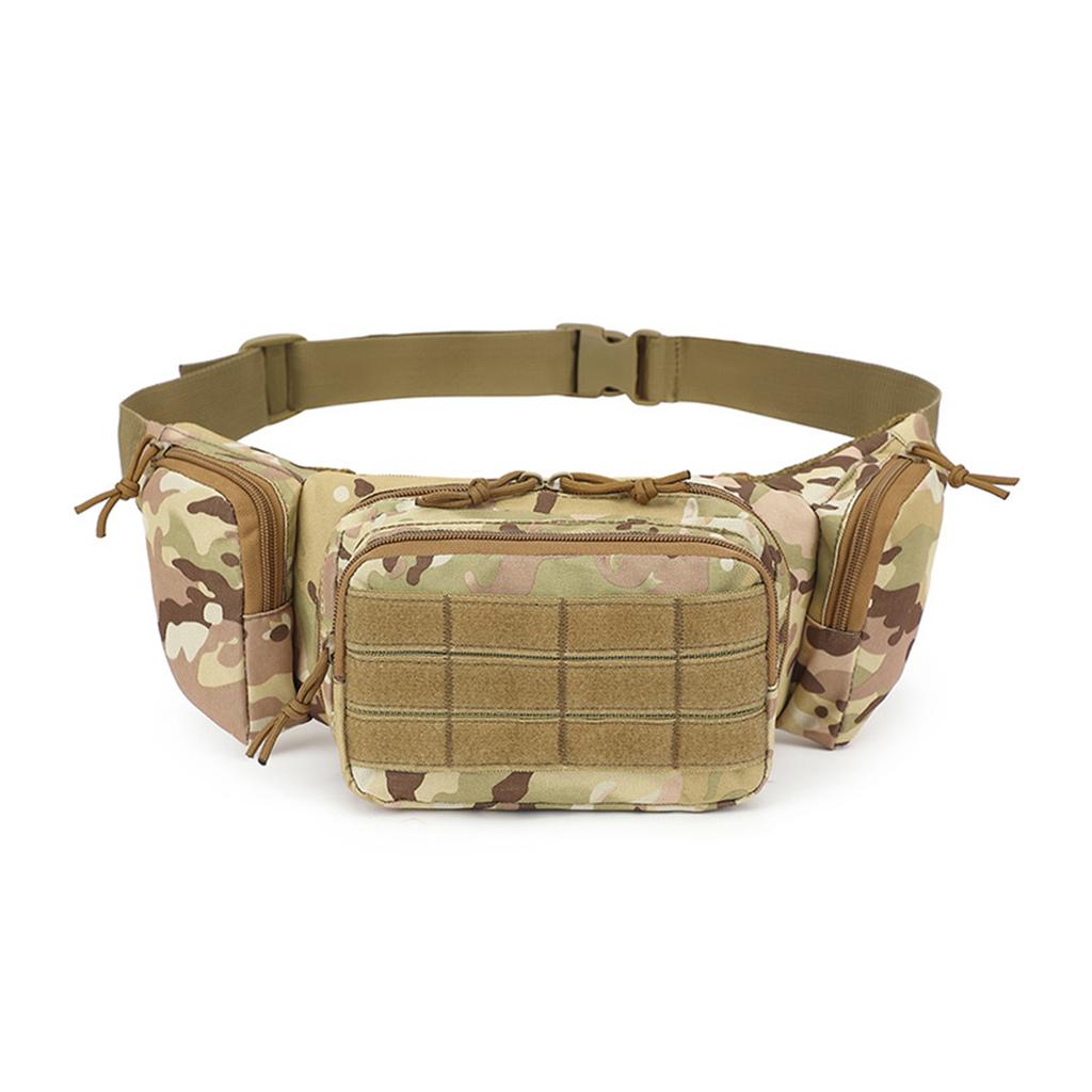 Men's Tactical-Waist Bag High-Density Nylon Fiber Outdoor Sports Durable Storage With Adjustable Strap