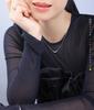 [lady like] Silver 925 V-line Diamond Smile Necklace ERP