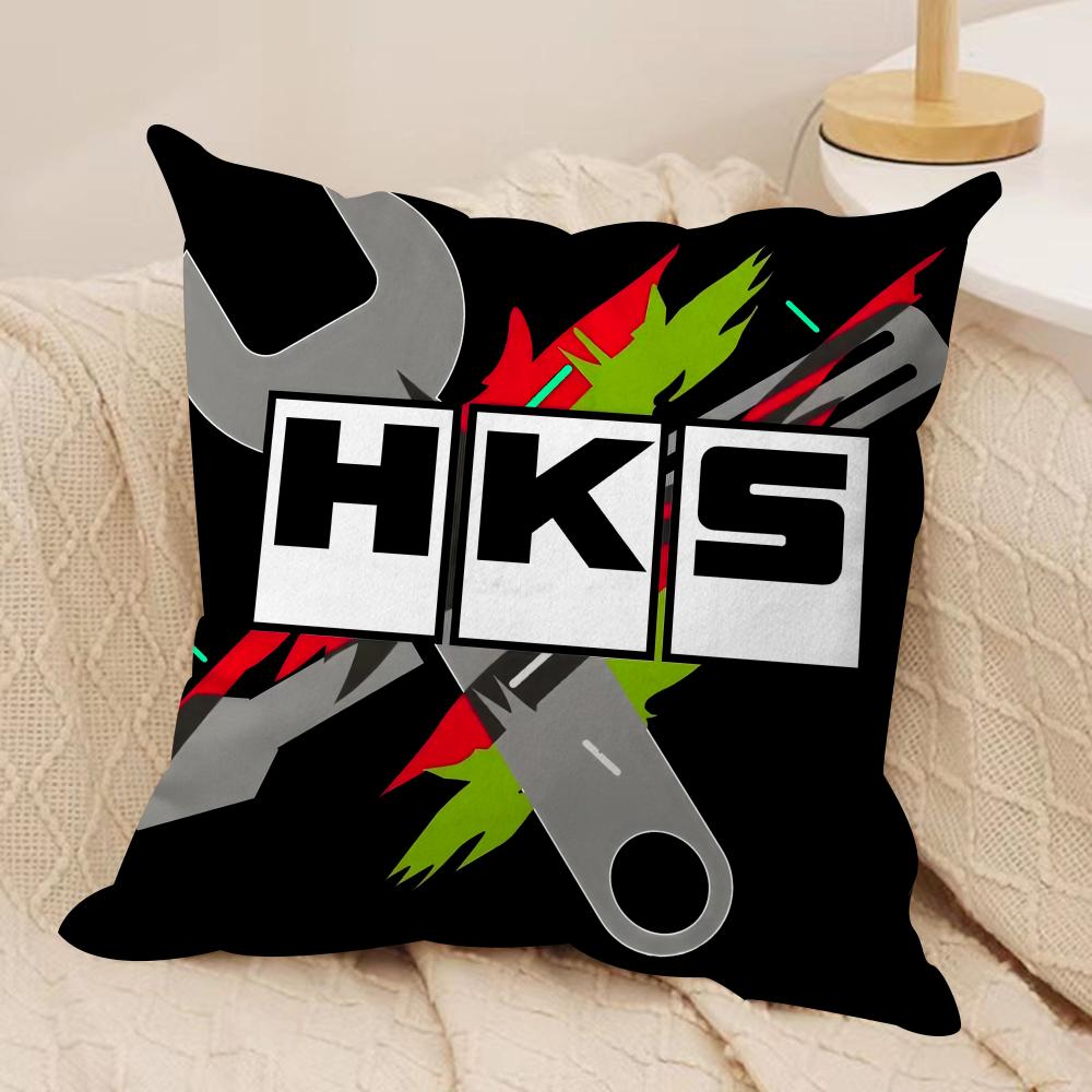 Cool H_Hks Custom Cushion Cover Silky Short Plush Double-Sided Printed Pillow Case For Sofa All Seasons Home Decor Gift