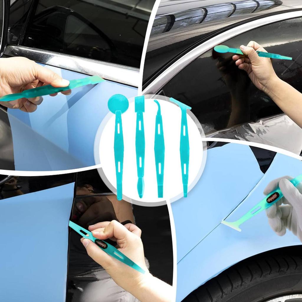 7 Pieces Attracting Squeegee Set Strong Grip Car Wrap Border Tool Set Car Wrap Tool Kit Easy To Use Paint Protection Film Kit