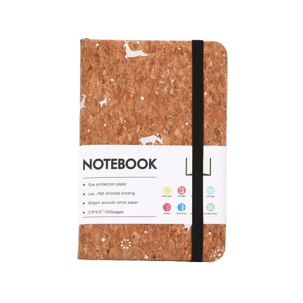 PU Leather A6 Notebook Printed Pattern Writing Book Portable Diary Book  Gift