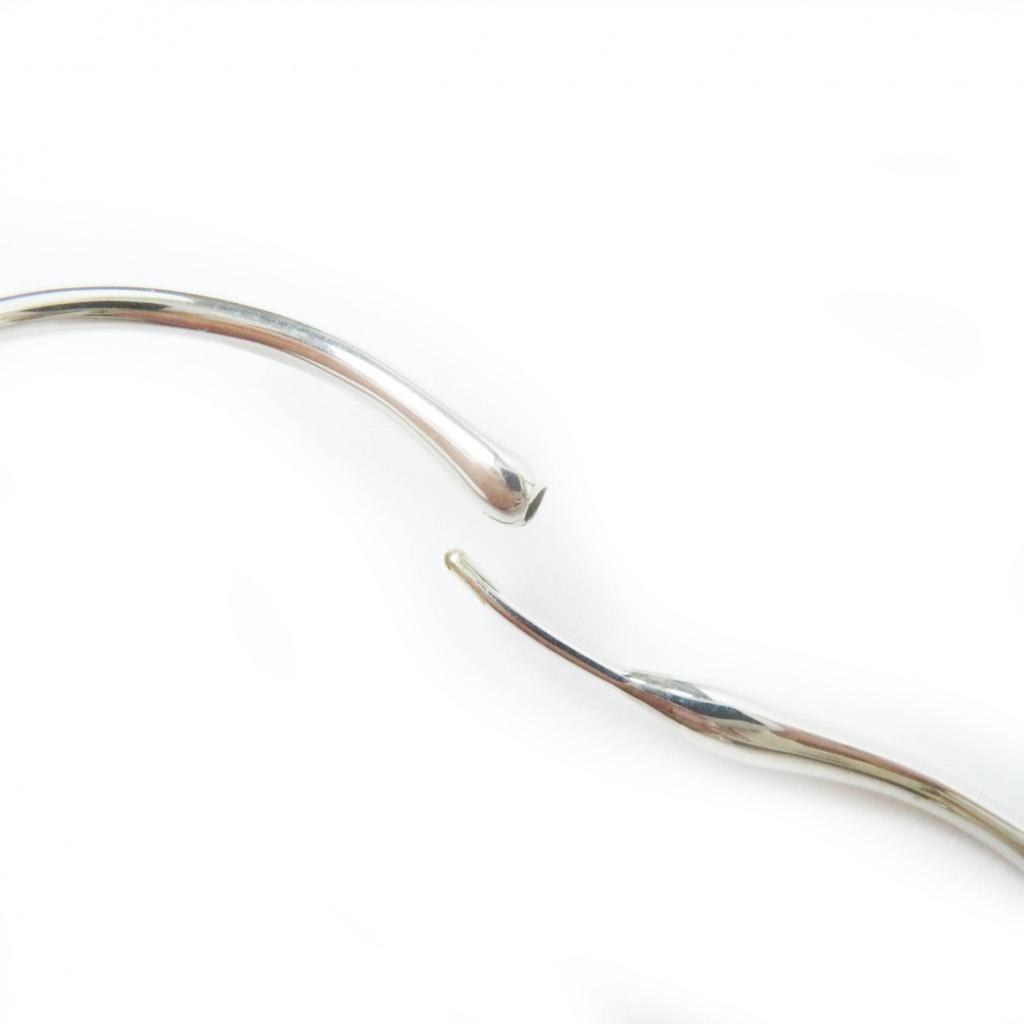 Great TIFFANY&Co. Pierce Open Heart Medium Hoops for both ears Silver AG925 Women Used