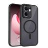 KEYSION Magnetic Phone Case for OPPO Reno13 13 Pro 5G Silicone+PC Matte Translucent Clear Shockproof Cover for OPPO Reno13 F 5G