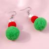 2023 Christmas Antler Plush Earrings with Bowknot - European and American Design