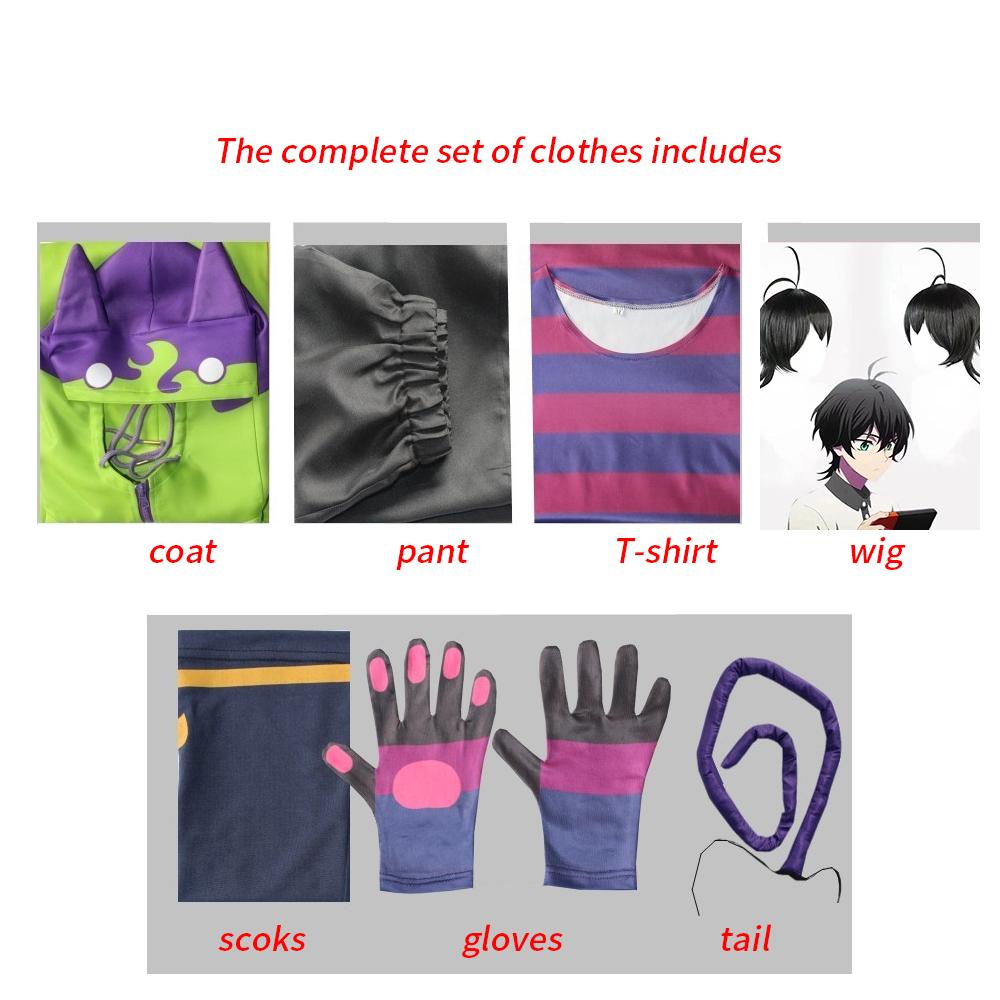 Anime Chinen Miya Cosplay Costume SK8 The Infinity Cosplay Uniform Sport Outfit Hoodie Tail Gloves Wig Halloween Party Cos