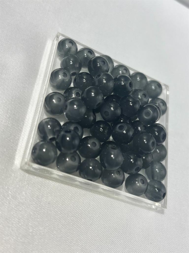 50pcs 8mm Glass Crack Imitation Jade Color Series Round Beads DIY Handmade Necklace Bracelet Loose Beads Jewelry Accessories
