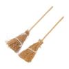 20pcs Wooden Mini Witch Broom White Rope Yellow Halloween Witch Broom 5.5in Mini Witch Brooms Miniature Witch Broom Party Favors