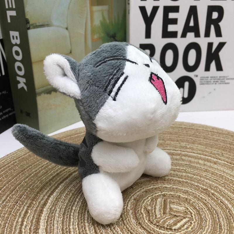 4 Inch Cute Cat Plush Doll Keychain Bag Pendant Claw Machine Toy 11cm cute and playful cat