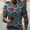 Brand Men's Summer Short Sleeve Three-dimensional Pattern 3d Printing Men's T-shirt Trendy Streetwear HD