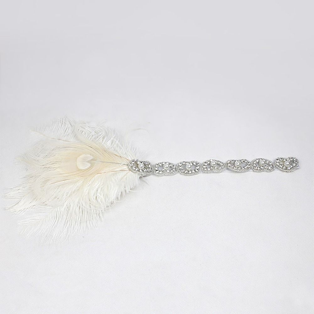 Headwear Feather Flapper Headband Rhinestone Party Headpiece Women Hairband  Carnival