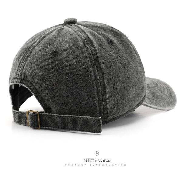 Men's washed letter embroidered baseball cap, suitable for outdoor activities, providing sun protection and shade