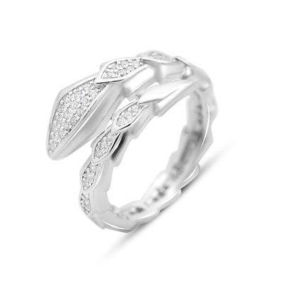Silver Ring with Cubic Zirkonia, Product Weight 4.22 G (2153818)
