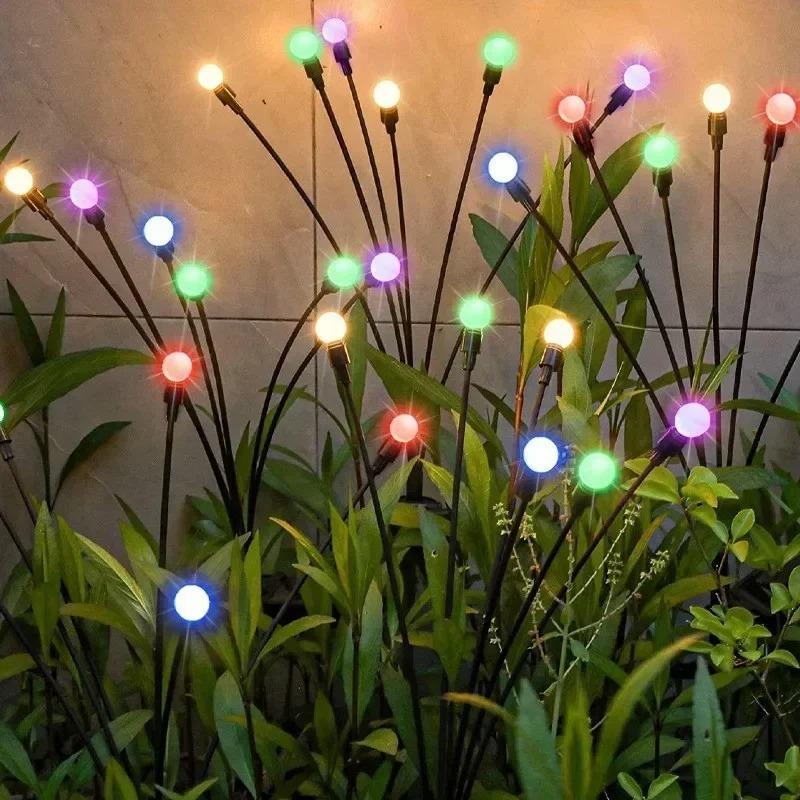 Outdoor Lights Solar Lawn Lamp Garden Lamp LED Wind-driven Firefly Ground Plug Lamp for Garden Lawn IP65 Landscape Holiday Light