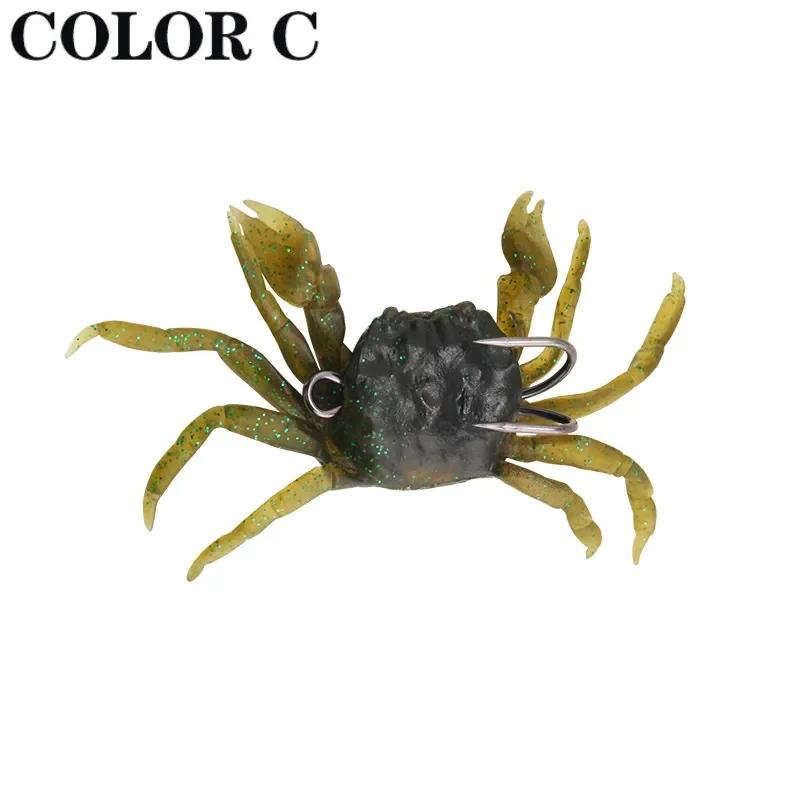 ALASICKA 5-10 pezzi 8/10 cm Esca Granchio Simulazione 3D Esca Granchio Artificiale Esca Morbida Persico Scorfano Merluzzo Amo da Pesca in Mare Attrezzatura Strumento