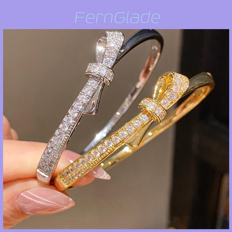 Minimalist Gold Plated Zircon Butterfly Cuff Bracelet For Women Stylish Jewelry Gift