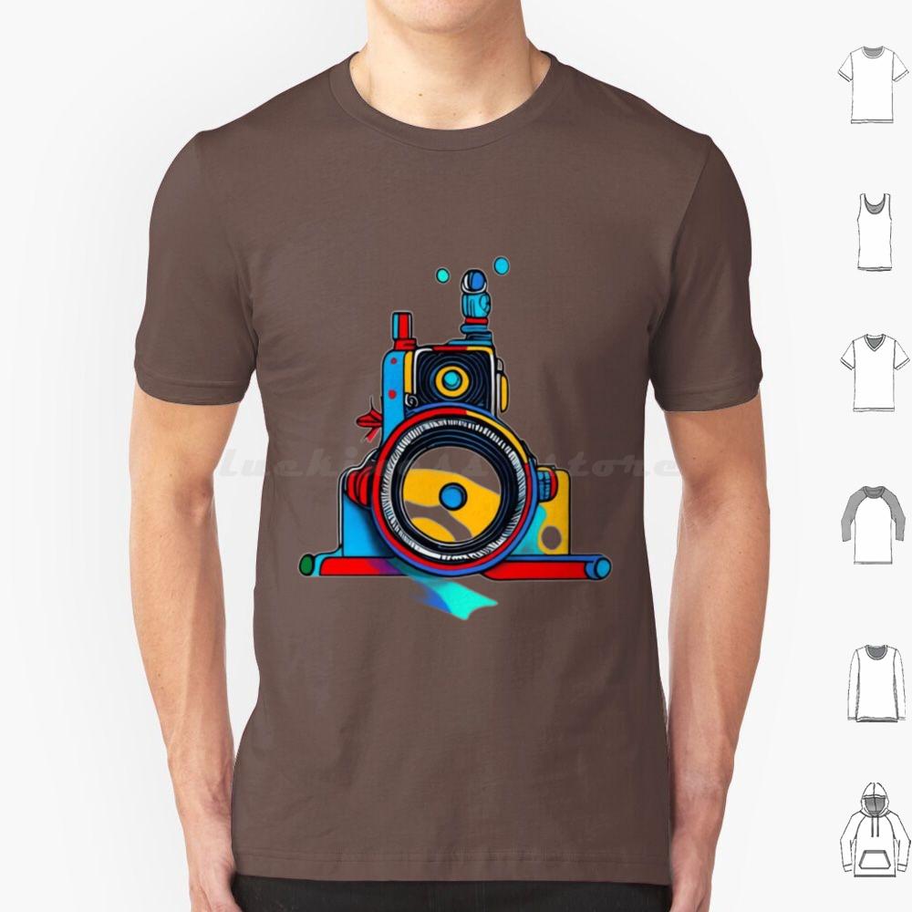 Fotografia T Shirt 6xl Cotton Cool Tee Fotografia Magliette Retro Film Sculpture Cinema Fotografia Vintage Camera Hasselblad