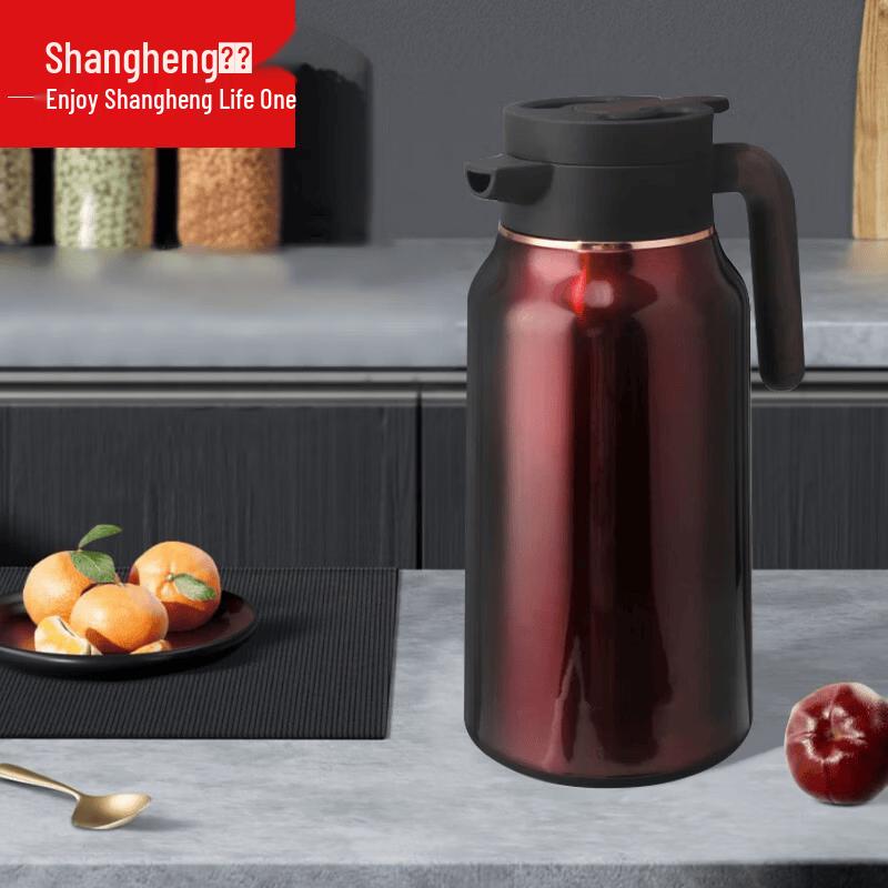 Shangheng 2L 304 Stainless Steel Vacuum Insulated Pot with Wooden Handle