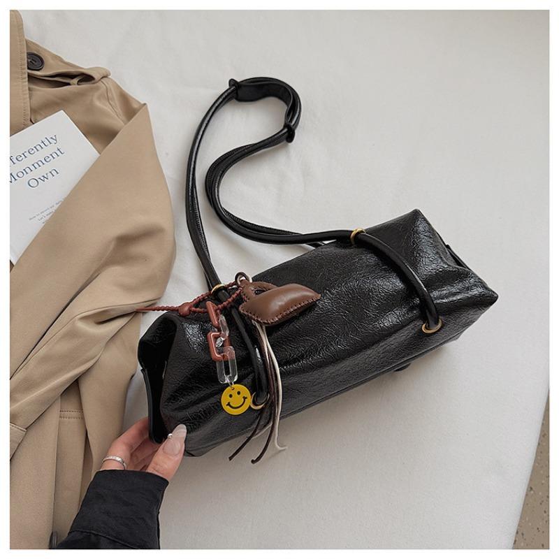 

Стильная сумка-бостон высокого уровня внешнего вида большой вместимости, сумка на одно плечо, модная сумка-багет под мышкой чёрный