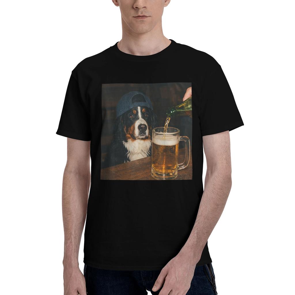 Border Collie Drinking Beer Funny Dog Meme Tee Shirt for Unisex Unisex Printed T Shirts 100 Cotton Clothing