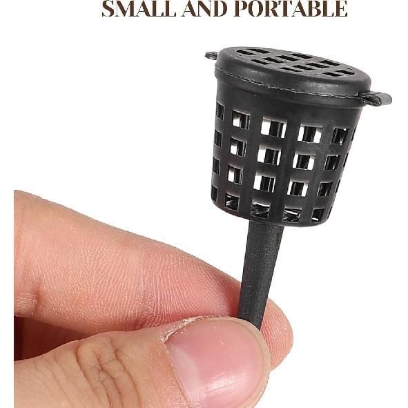 Yardwe 50pcs Bonsai Fertilizer Baskets, Fertilizer Mesh Baskets Garden Nursery Pots with Lid Planting Nutrition Cups for Succulent, Orchid, Bonsai