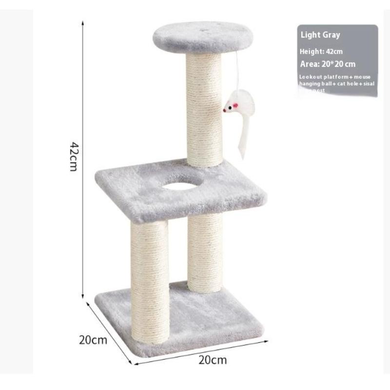 3-Layers Cats Toys Scratching Post Sisal Rope Three Pillars For Kitten Grind Claw Cat Climbing Frame Posts Pet Furniture