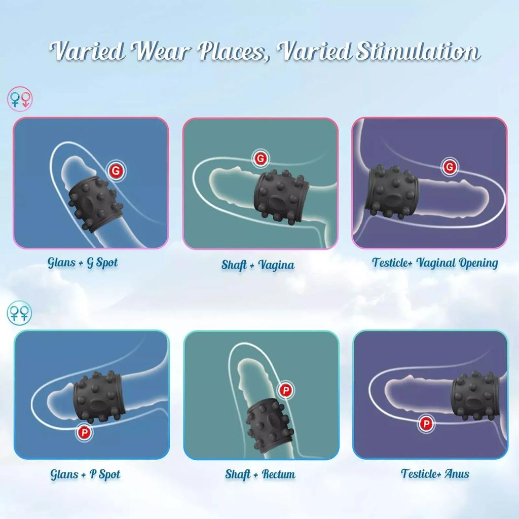 Male Vibrating Penis Sleeve Extender Cock Ring G-Spot Vibrator Vagina Massager Adult Sex Toys For Men Erection Women Couple