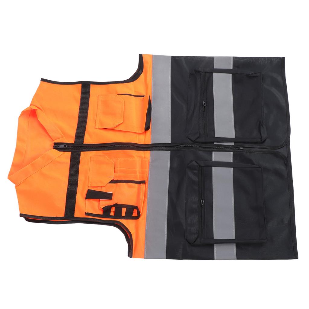 High Visibility Safety Vest Class 2 with Dual Tone Reflective Strips for Construction