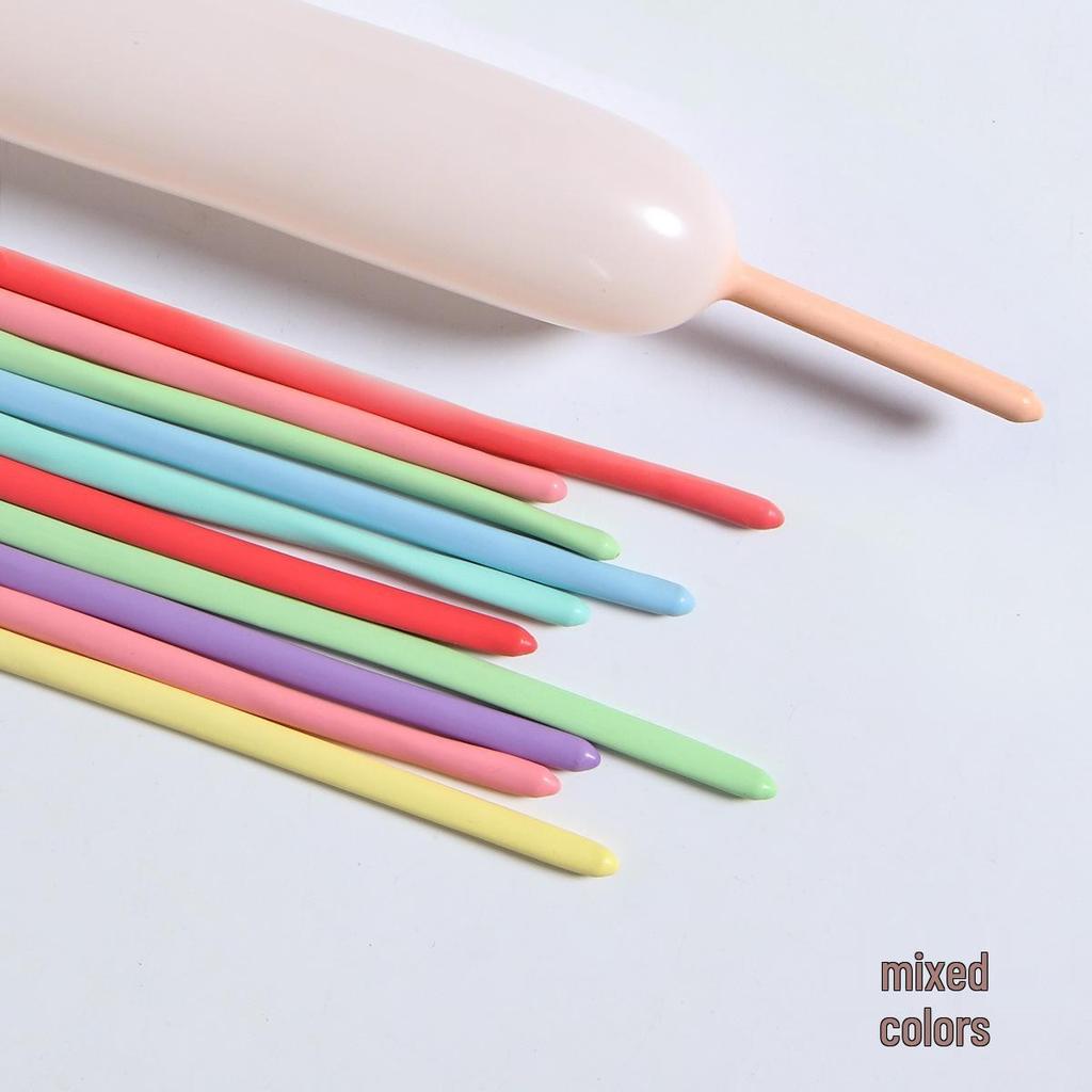 260-Piece Multicolor Long Balloons for Handmade Shapes and Birthday Decorations, 1.8g Thickened for Parties