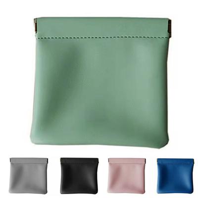 Elegante Borsa Cosmetica Portatile in Similpelle Monocolore per Ripostiglio