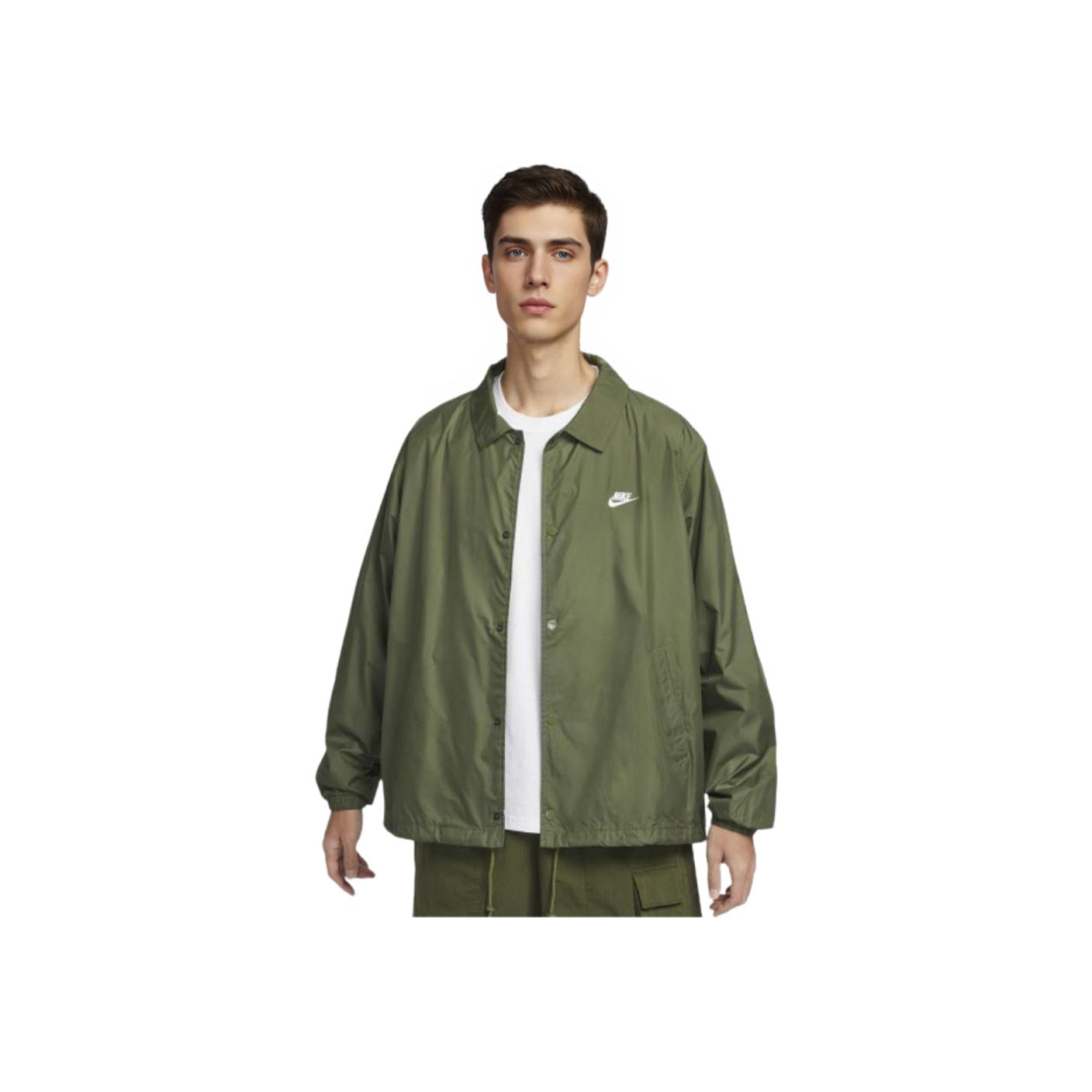 Nike Sportswear Club Coaches Jacket Comfortable Fashion Versatile Men Jacket Green FN3317-222 XL