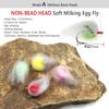Synthetische Melk-Ei-Fliege, weicher Fischrogen, nasse Fliegen, Forelle, Lachs, Steelhead-Angeleier, Köder, Orange, Rosa, Weiß