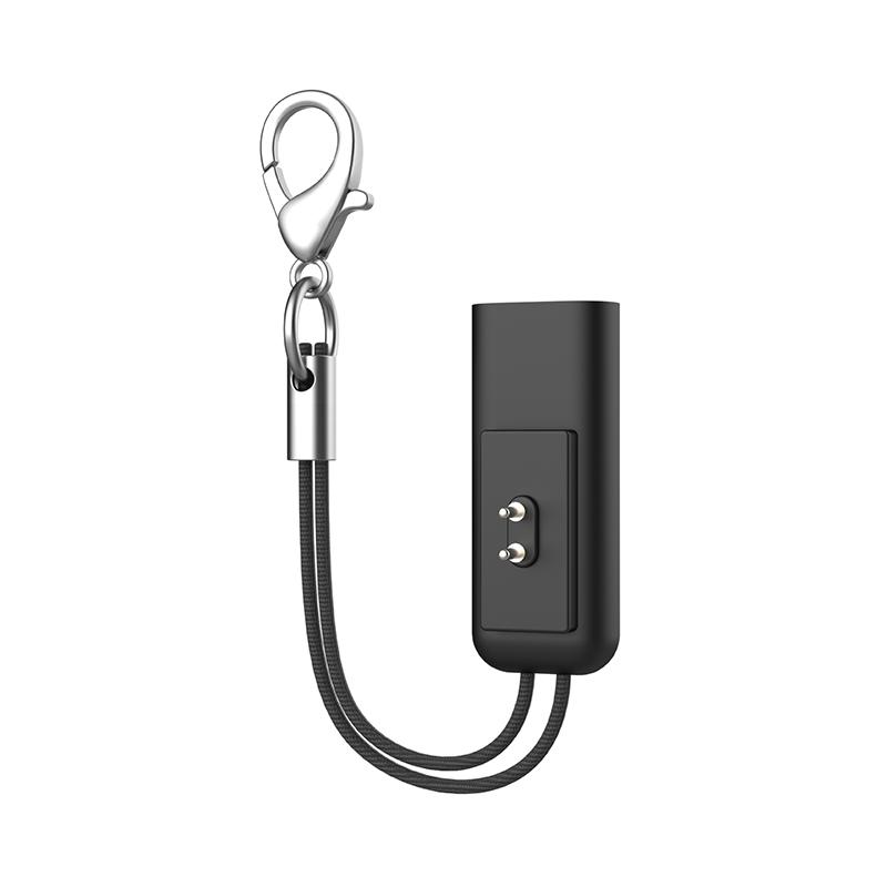 

Портативный переходник-зарядное устройство Type C Mini Power Charger Connect Adapter для смарт-браслетов 10 9 8 с брелоком. чёрный