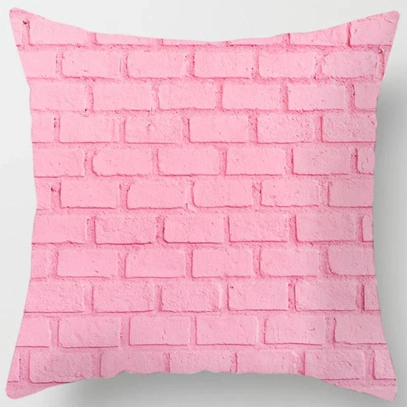Pink Cute Love Printing Square Pillowcase, Home Decoration, Car Sofa Cushion