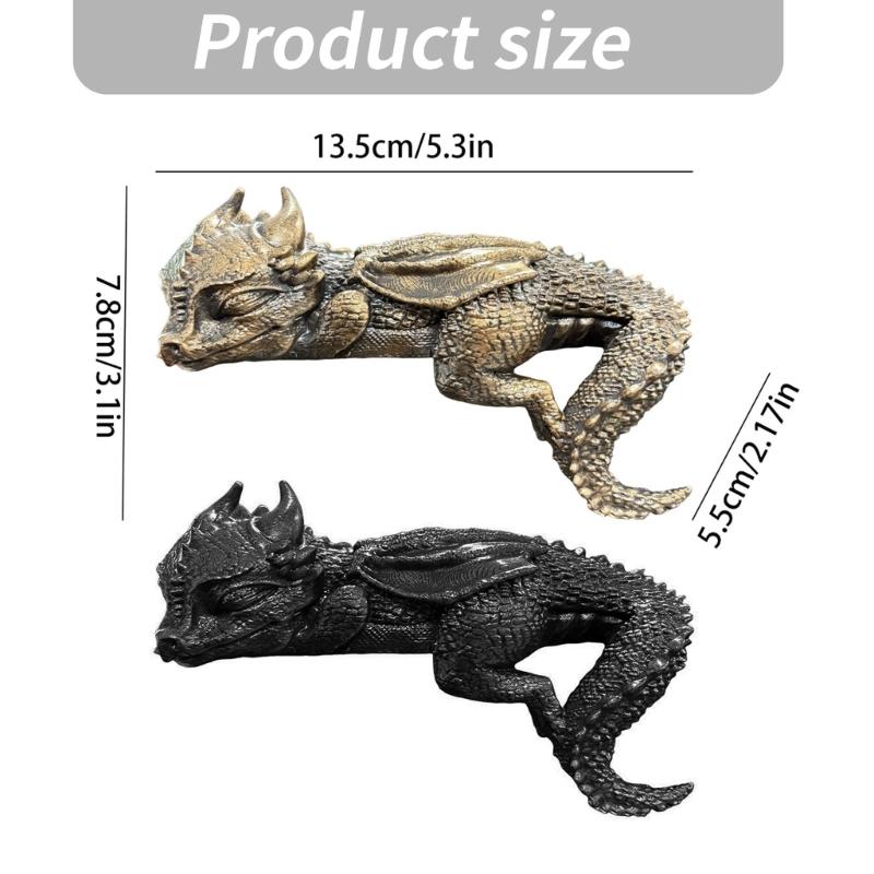 Dragon Statues Decors Animal Sculpture Collectibles Figurines Decorative Ornament Home Decors Accent Housewarming Gift
