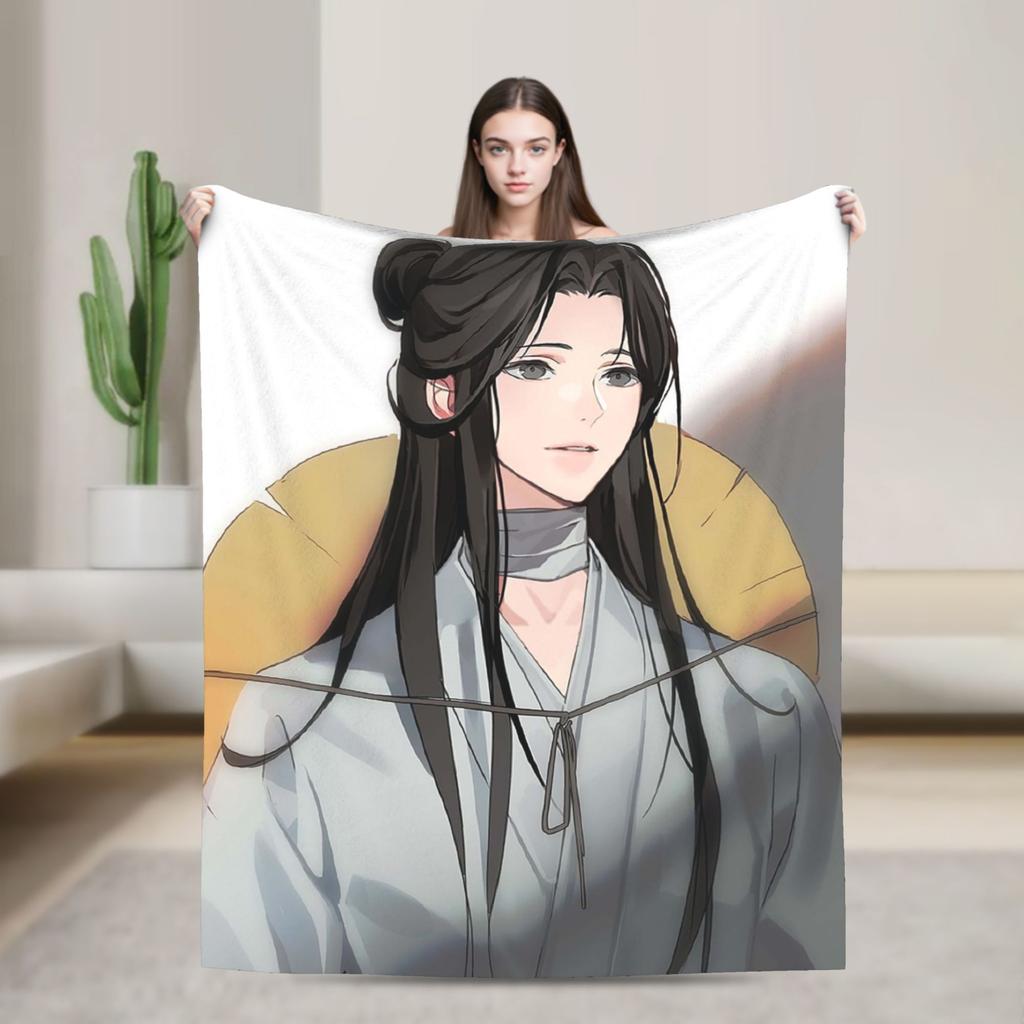 Tian Guan Ci Fu Blankets Anime Yaoi Lgbt Boy Love Plush Vintage Warm Throw Blanket for Bedding Lounge Autumn/Winter