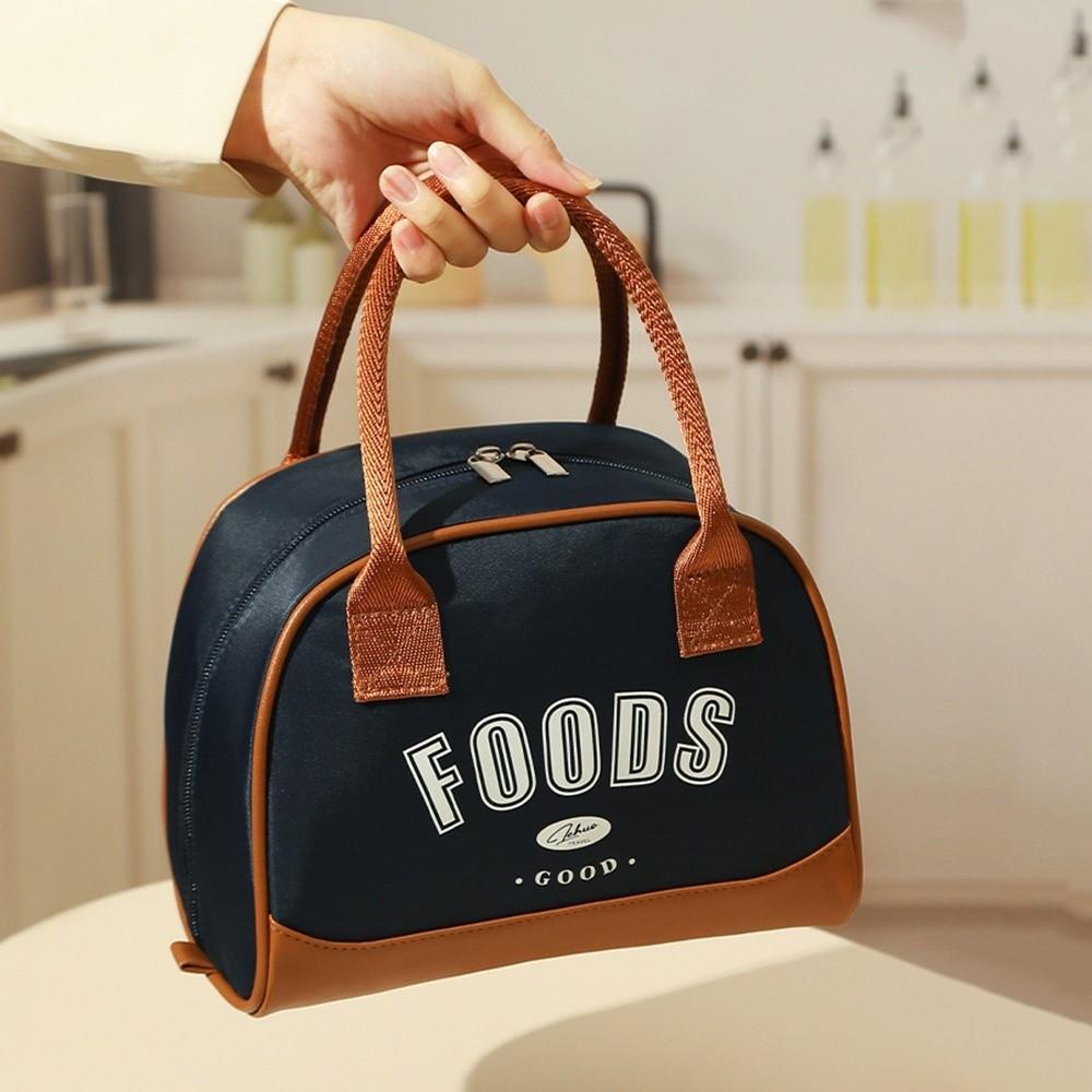 Waterproof Lunch Bag Foldable Picnic Handbag Fashion Insulated Thermal Bag Storage Pouch