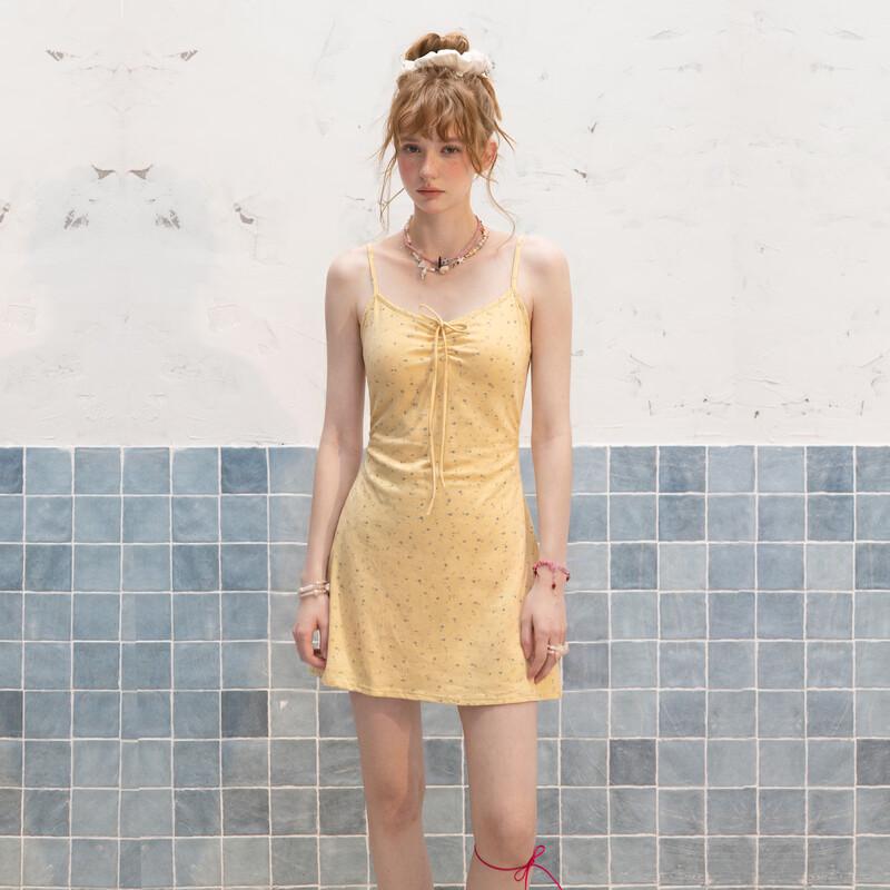 unifree Summer Floral Sleeveless A-Line Mini Dress