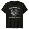 I Cry A Lot But I TShirt Sloth Knitting Crafting Humor Birthday