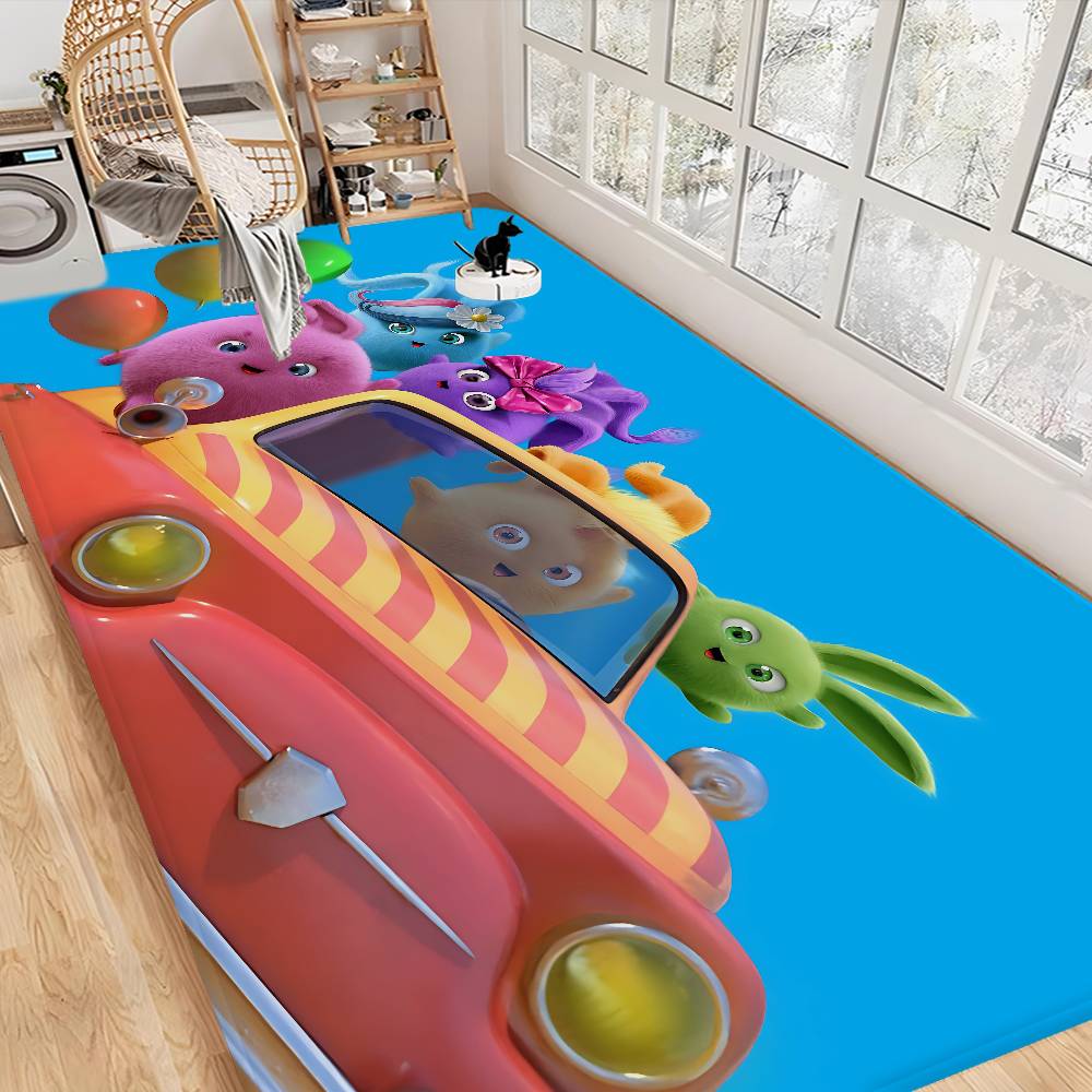 Sunny B-bunnies Floor Mat Rectangle Anti-slip Home Soft Badmat Front Door Indoor Outdoor Mat Hotel Decor Mat