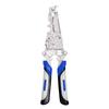 Foldable Crimper Peeler Pliers Electrician Wire Cable Cutter Wire Stripper Tool Multi-Purpose Press Stripper Crimping Plier Blue