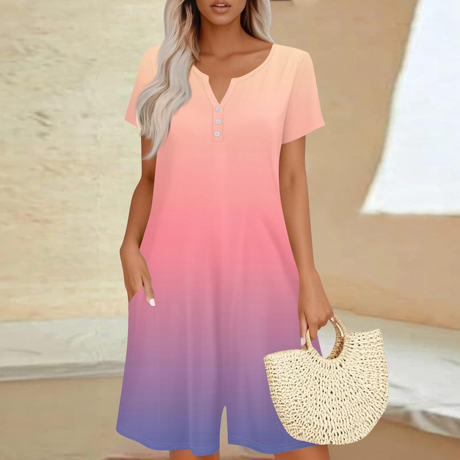 

Женский повседневный комбинезон с коротким рукавом, модный топ, шорты, комбинезон с карманами M розовый