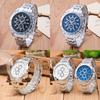 Men Alloy Watch Dial World Time Feature Adults Fashion Decorative Accessories