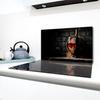 GLASS PROTECTIVE PLATE FOR STOVE 90x52 WINE