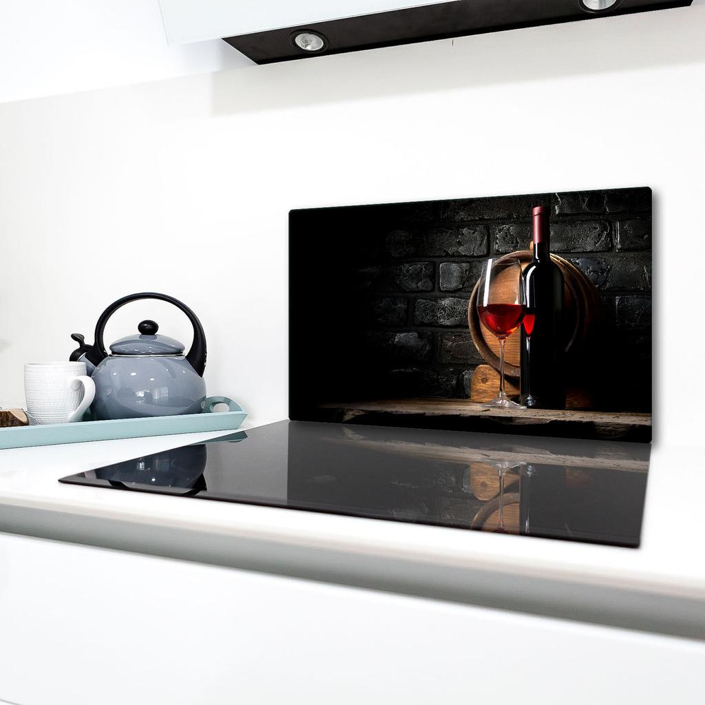 GLASS PROTECTIVE PLATE FOR STOVE 90x52 WINE